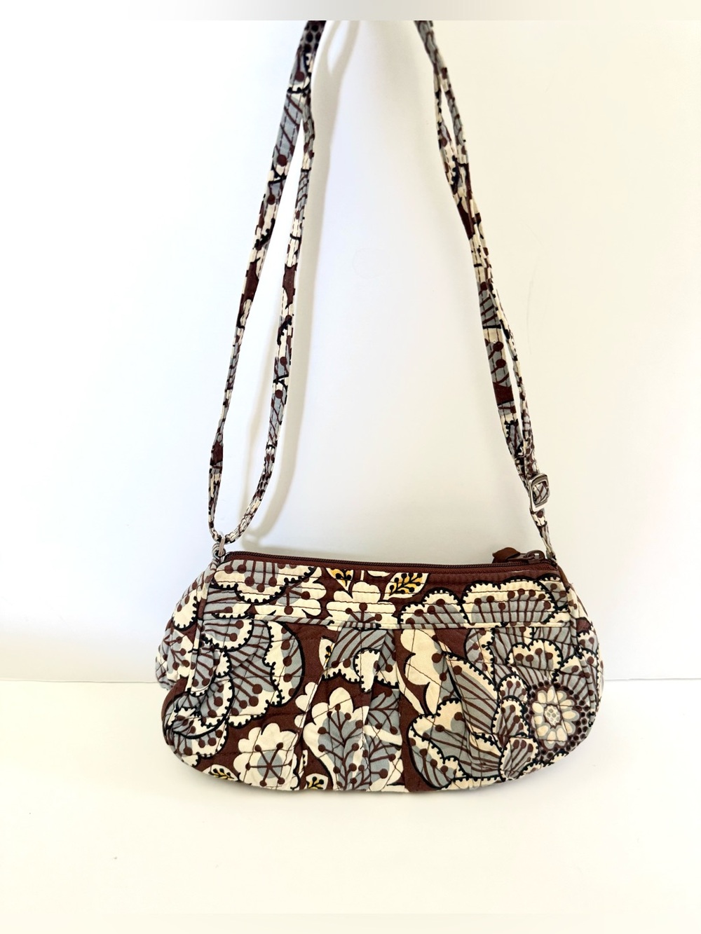 Vera Bradley Slate Blooms Frannie Crossbody